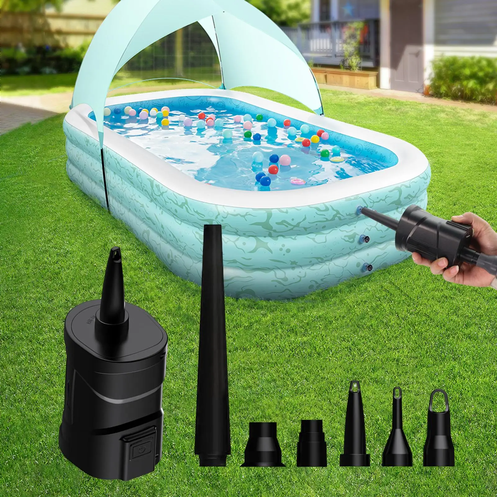 Electric Air Pump Multipurpose Inflatable Inflator Air Pump for Swimming Circle