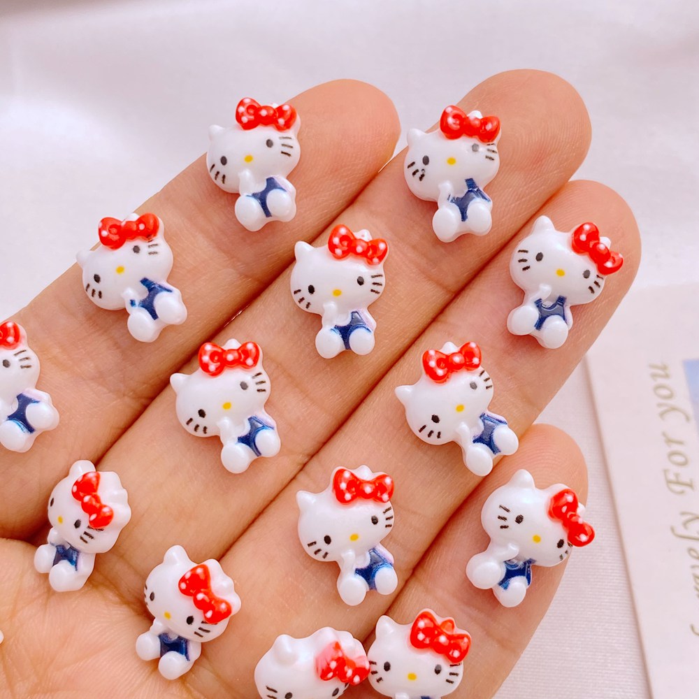 Best of 20pcs Cartoon Bowknot Cat Nail Art Decoration Macaron Mini Cute Charming Nail Accessories Wedding Nail Accessories DIY Jewelry Reviews & Tips