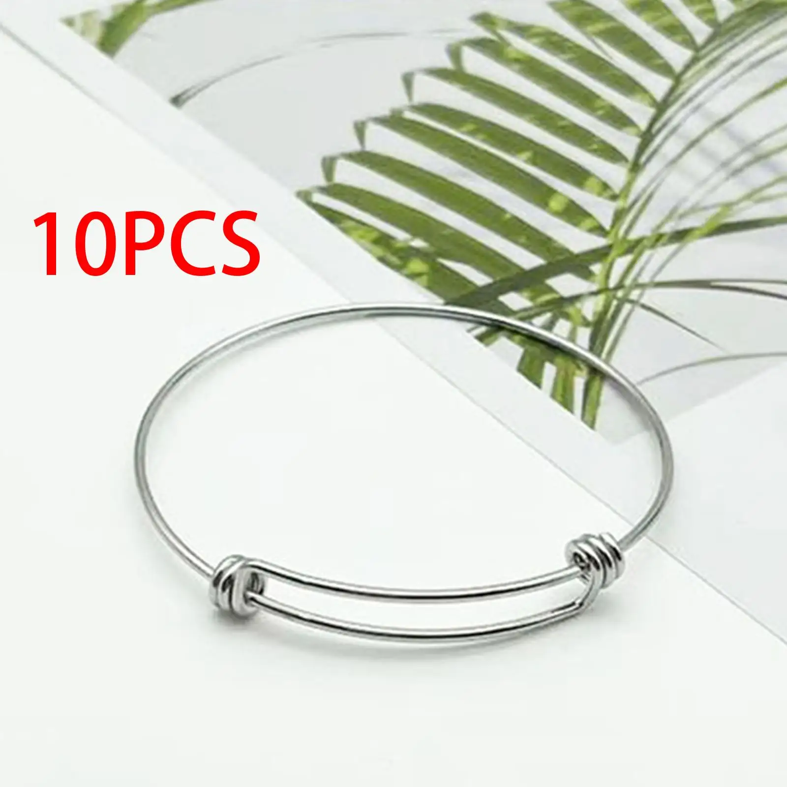 10x Stainless Steel Expandable Bangle Bracelets  Charm Bracelet, Handmade Wire Bracelets, for  Making