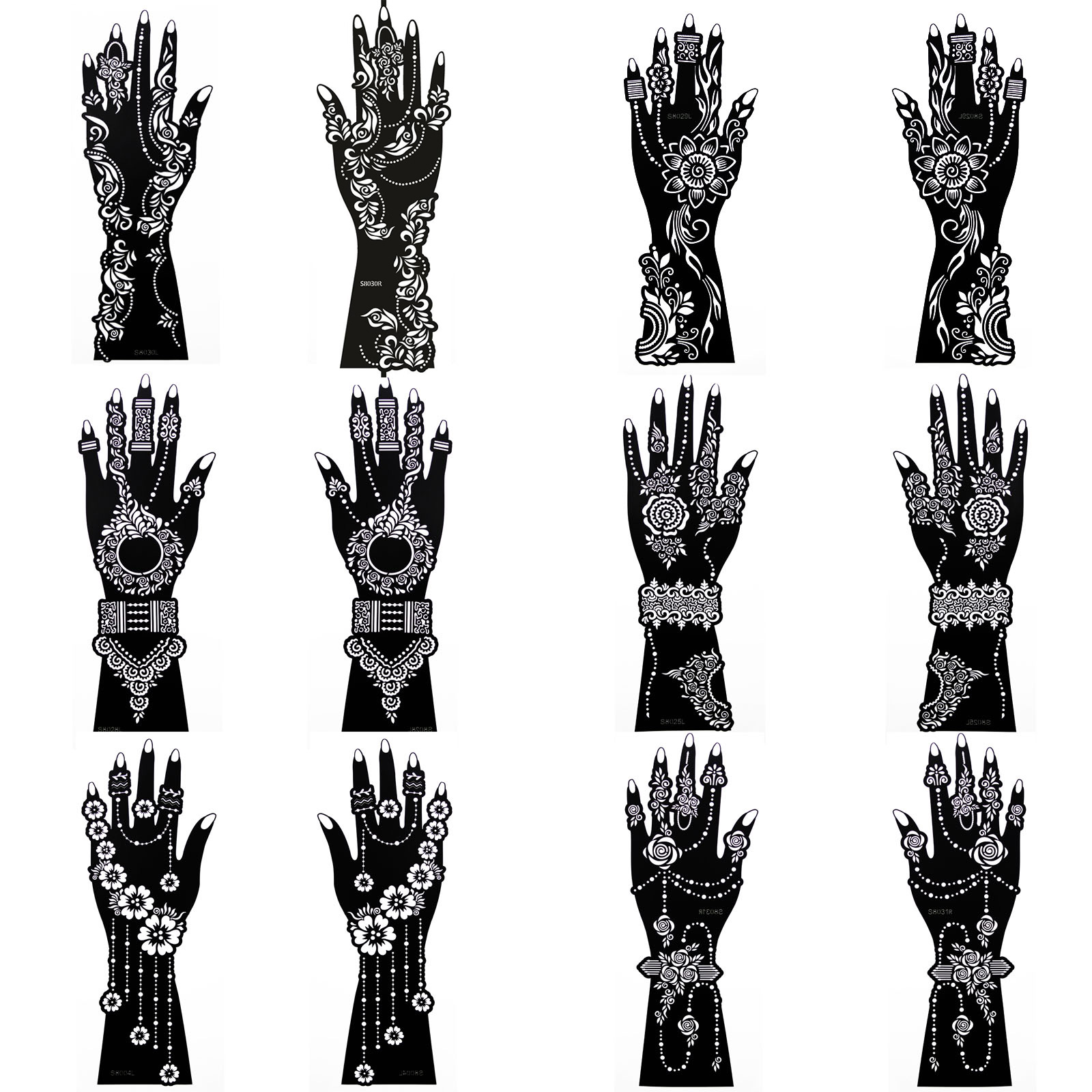 Best of 12 Sheet / Lot Henna Tattoo Stencils Kit Stencil, Large Hand Flower Airbrush Mehndi Indian Tattoo Templates Stencil For Hand Paint Reviews & Tips