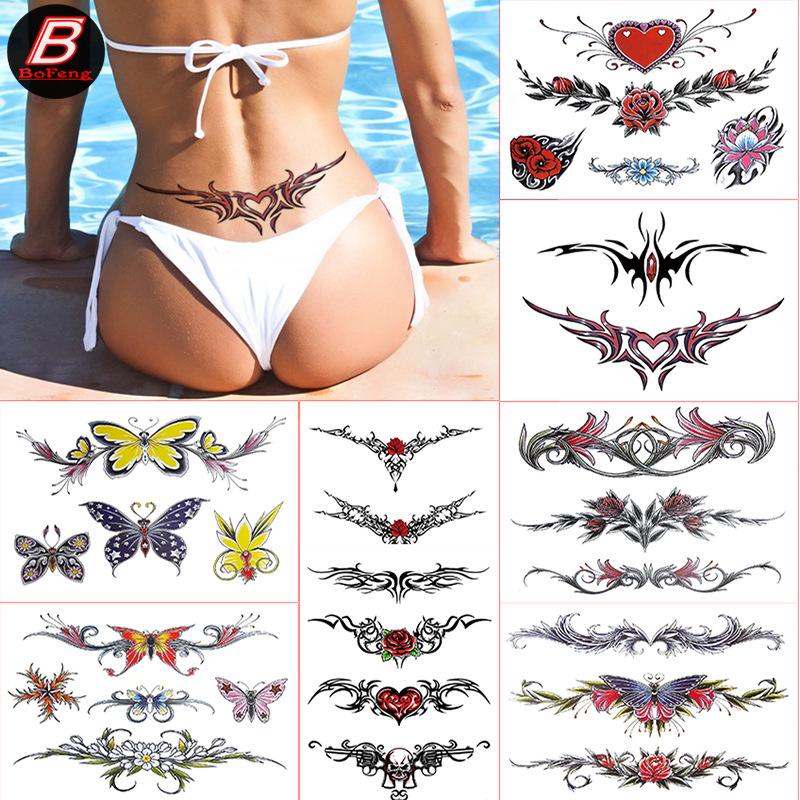 Best of Tatoo Stickers Waterproof Temporary Fun Tattoo Sexy Waist Tattoo Cover Scar Female Tattoo Waterproof Female Belly Tattoo Reviews & Tips