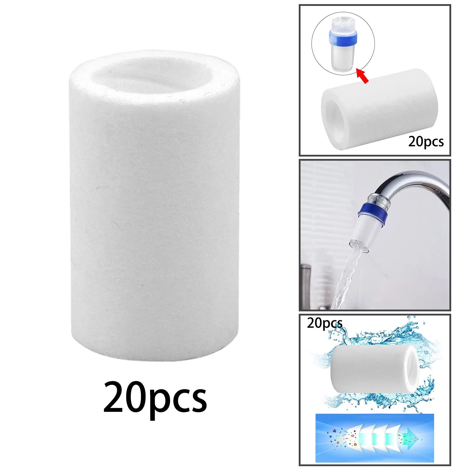 20 Pieces Faucet Filter Replacement for Bathroom Attachment Accessories