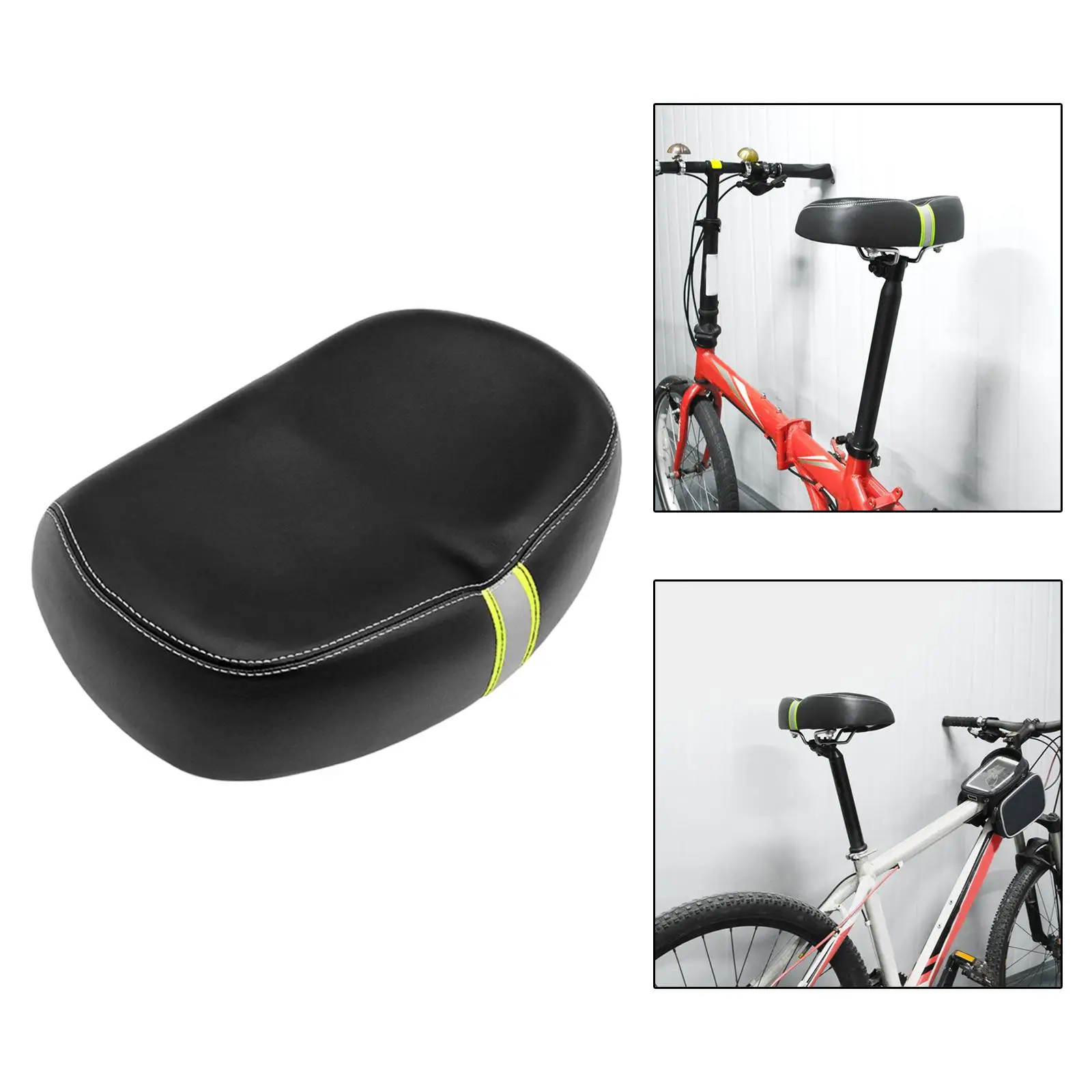 Bike Seat Bicycle Saddle Waterproof Universal Cycling Wide Cushion Pad