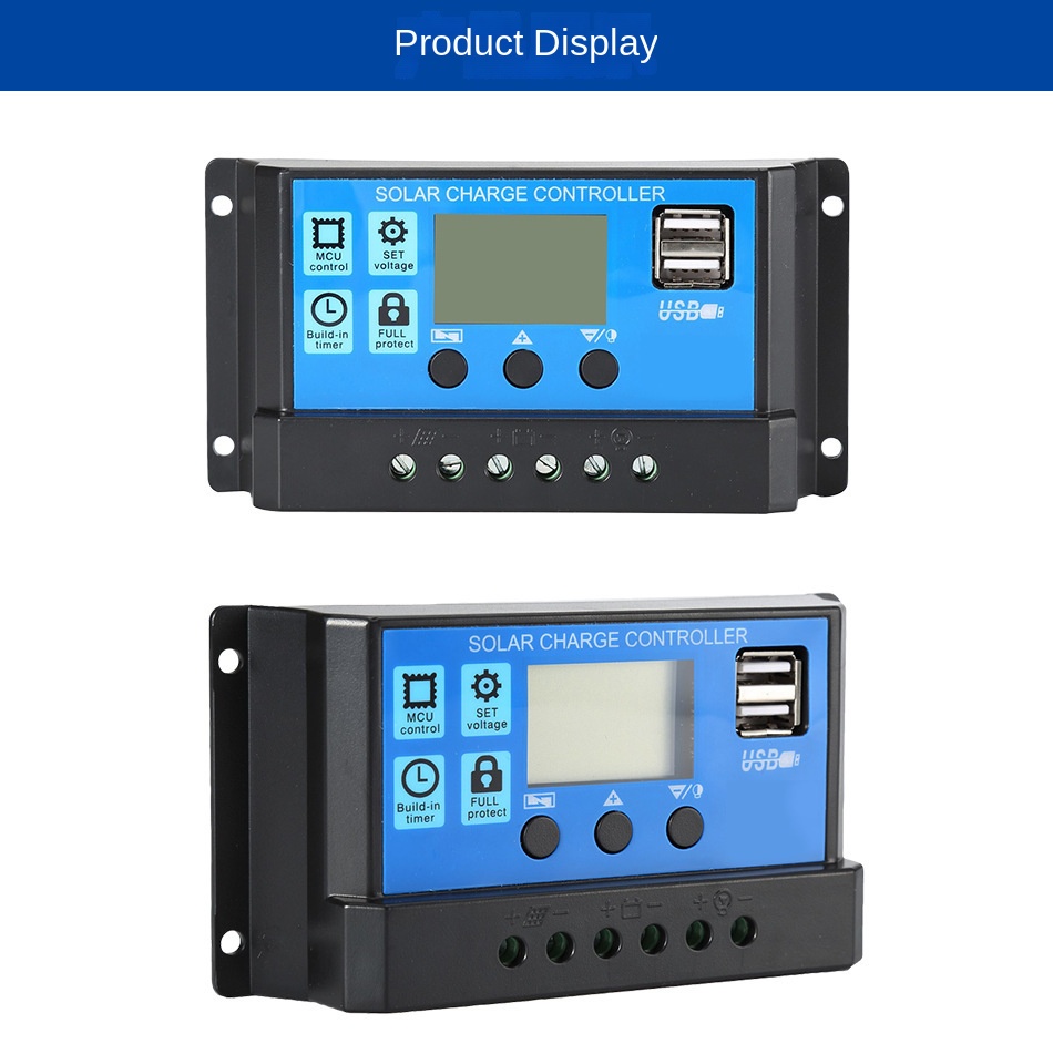 30a 20a 10a regulador solar pwm carregador