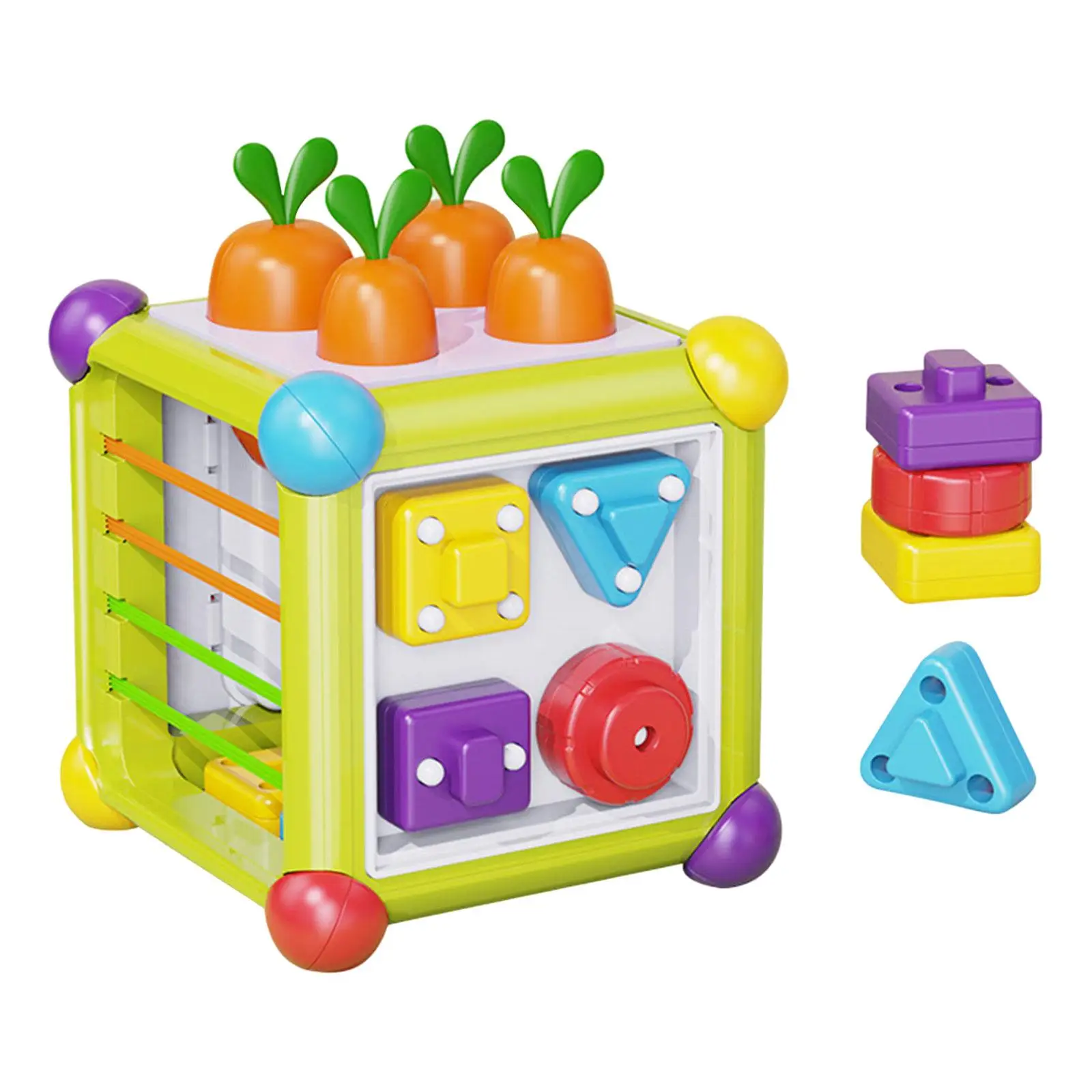 Montessori Toys Early Developmental Sensory Bin Shape Sorter Blocks Toys Activity Center for Children 1 2 3 Year Old Babies