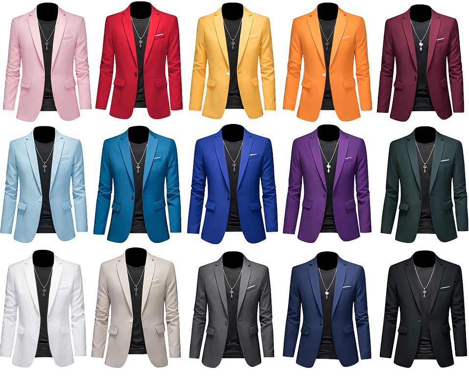 High Quality Business Slim Fit Single Buttons Suits Jacket Men Slim Fit Casual Fashion Wedding Groom Tuxedo Blazer Coats 6XL-M