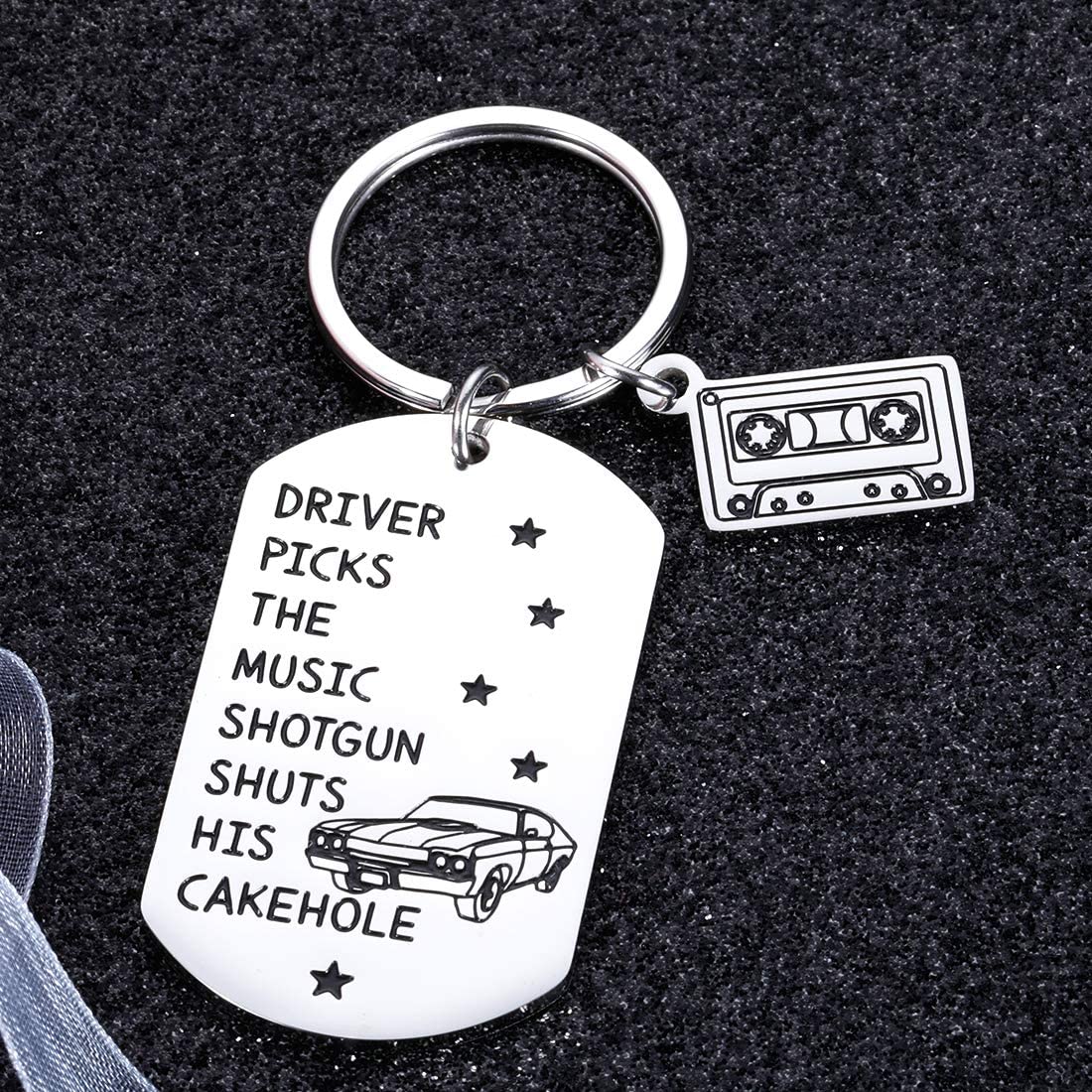 Lustige Musik Liebhaber Keychain Geschenk Brother Sohn Geburtstag Graduierung TV Zeigen Waren Geschenke für Musiker Trucker Neue Fahrer Picks – Detail 2