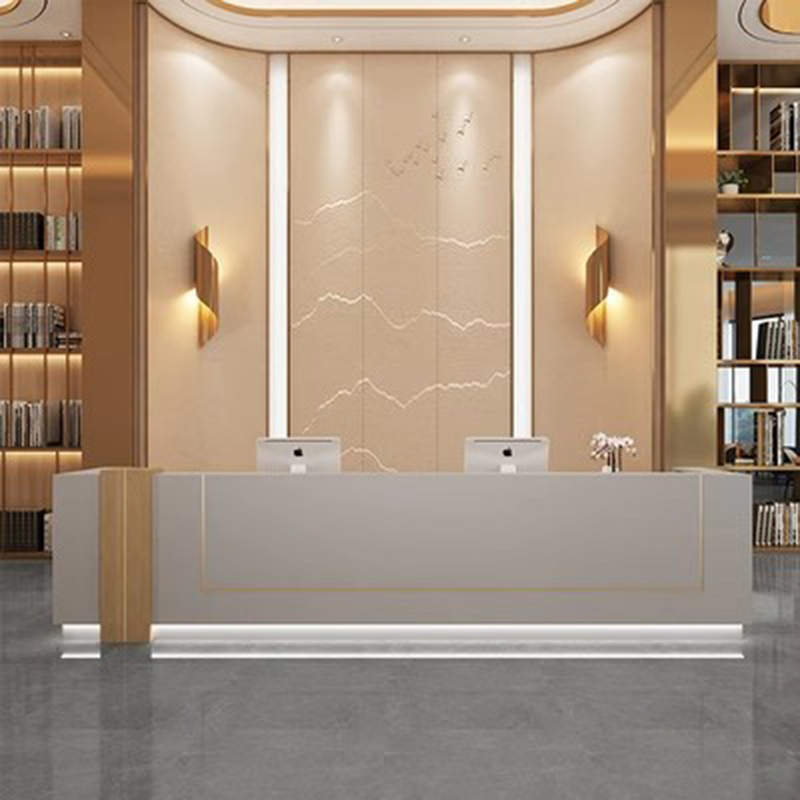 Description Picture 4 of itemModern Storage Reception Desk Workstation Writing Salon Service Reception Desk Luxury Toonbank Receptie Office Furniture
