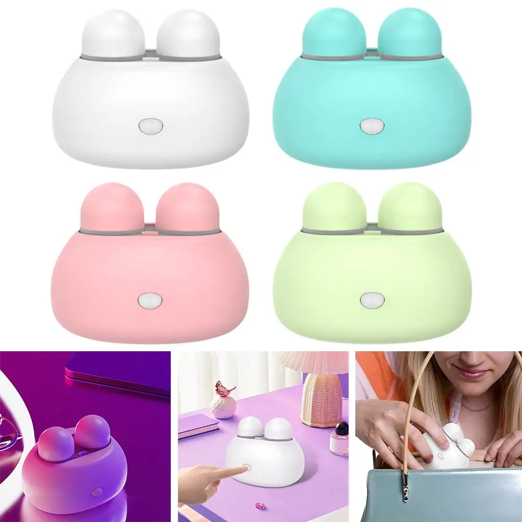 Cute Rabbit Portable   Lens Cleaner, Storage Case, High Frequency Automatic Cleaning Device, Eyes Care, Battery Powered