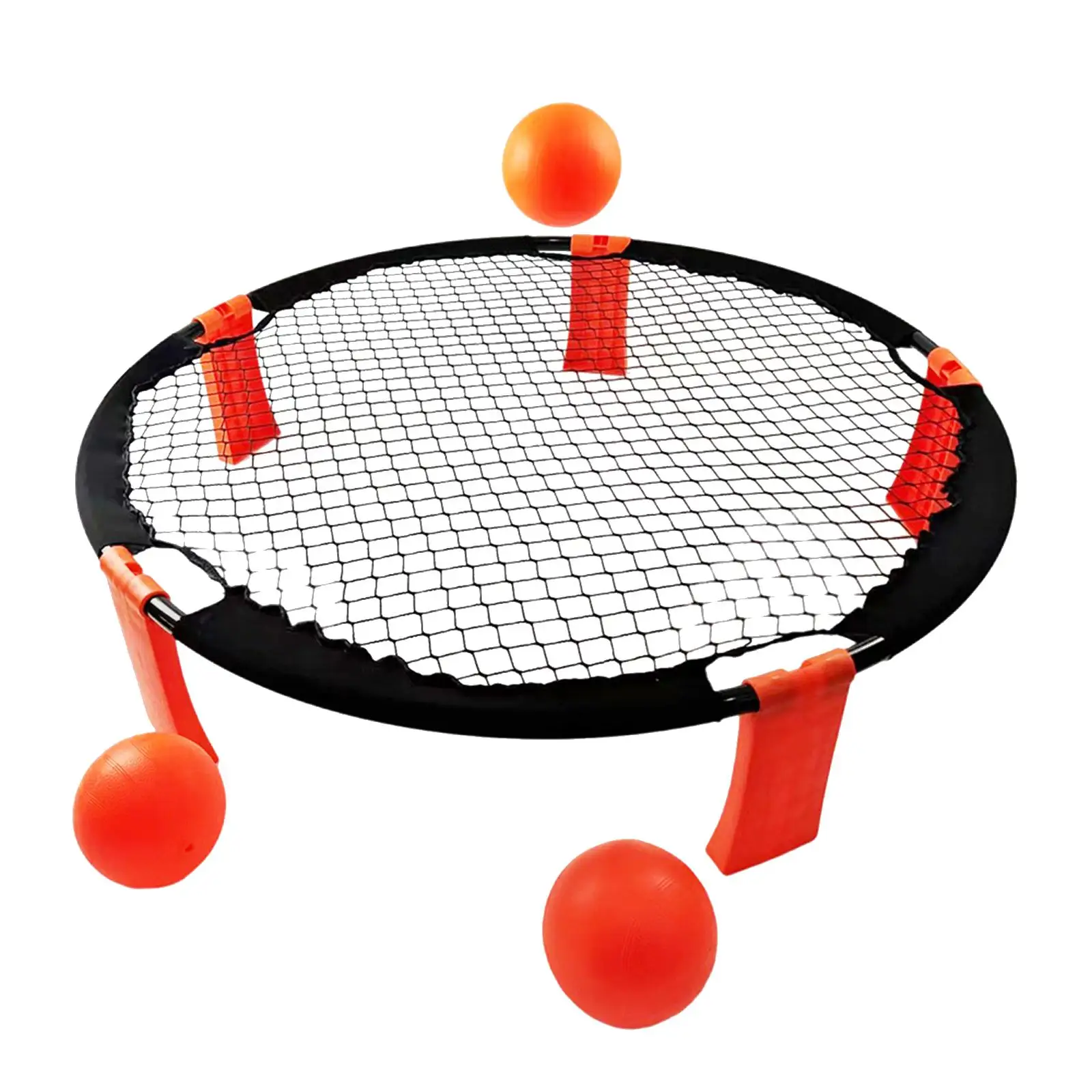 Volleyball Spike Game Set with 3 Balls Volleyball Net Lawn Fitness Equipment