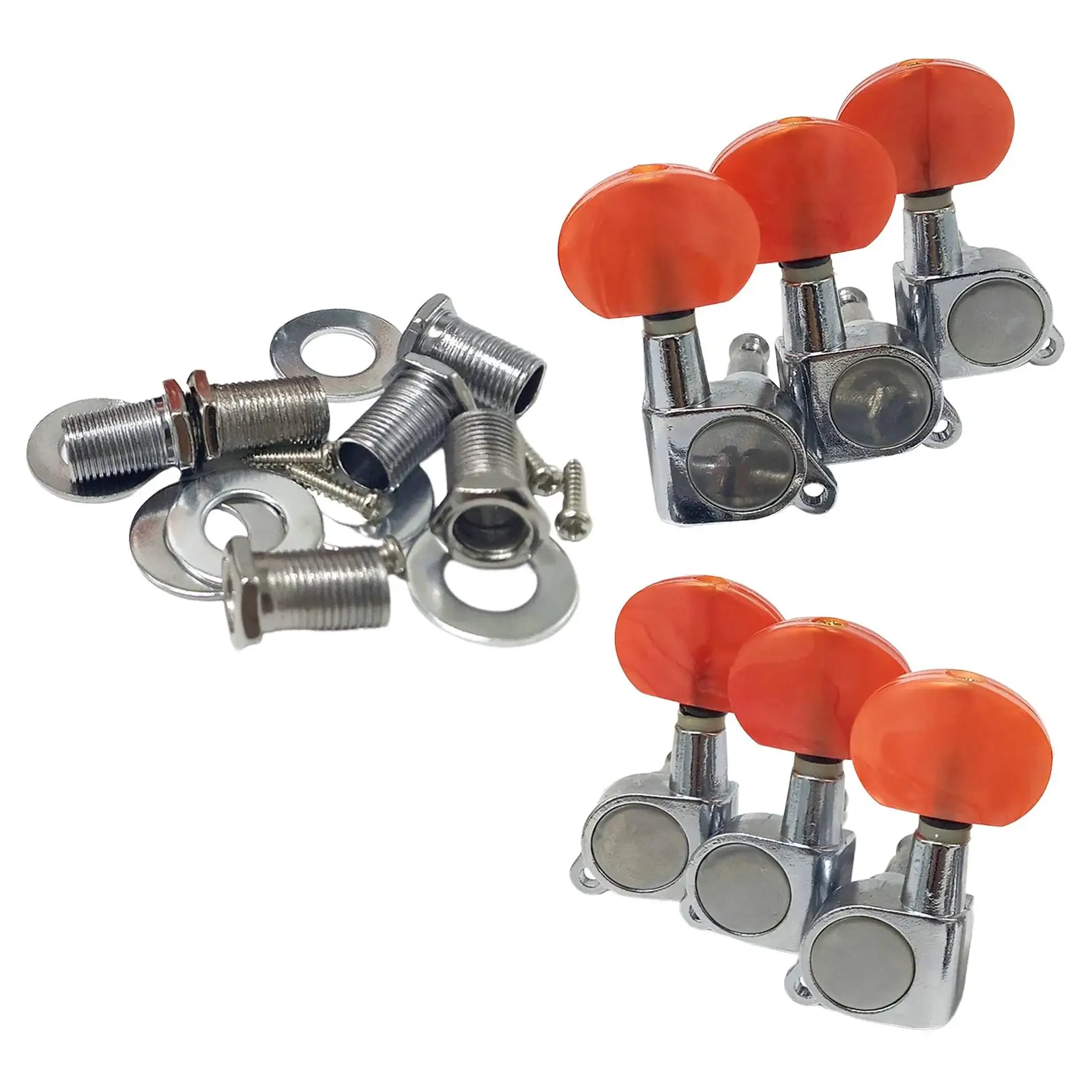 6 Pieces Zinc Alloy 3L3R Guitar Tuner Pegs for Acoustic Electric Guitar