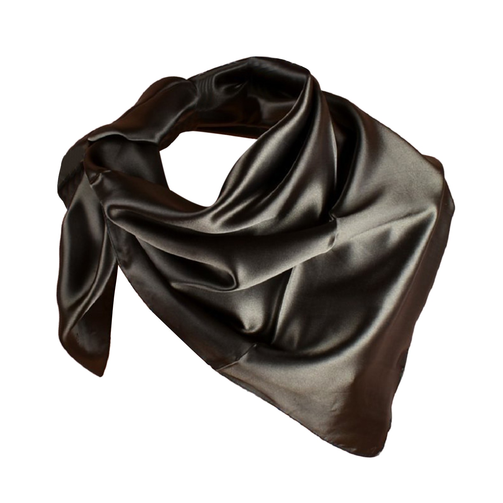 Women Fashion Solid Satin Square Head Scarf Lightweight Neck Scarves Hair Bandana Neckerchief Sweatband Youth Sequin Sweatband