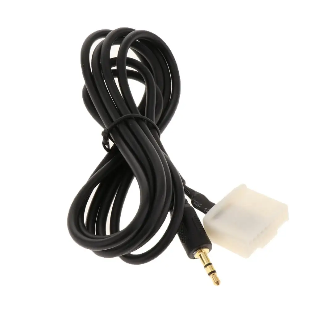 Black Wires .5mm AUX Audio Input Connector Adapter Cable Connector for