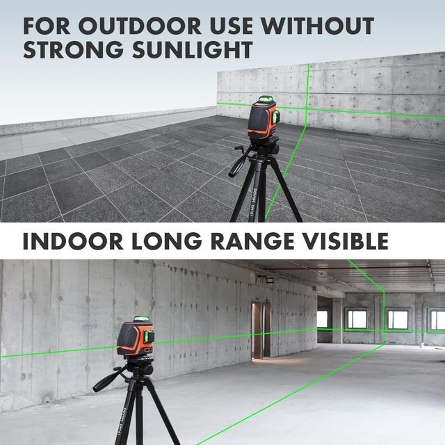 DOVOH-High Visibility Laser Level for Outdoor, Heavy Duty 3D Laser Level,  360 Self Leveling, Up to 197ft Long Range, H3-360G - AliExpress