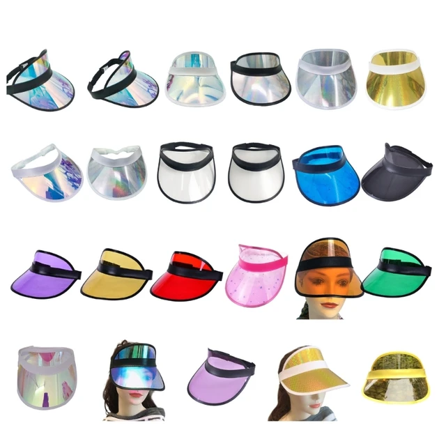 Unisex Adult Colorful Sun Hat Simple Outdoor Sports Visor Cap for Woman  Teenagers Casual Transparent Sunproof Hat - AliExpress