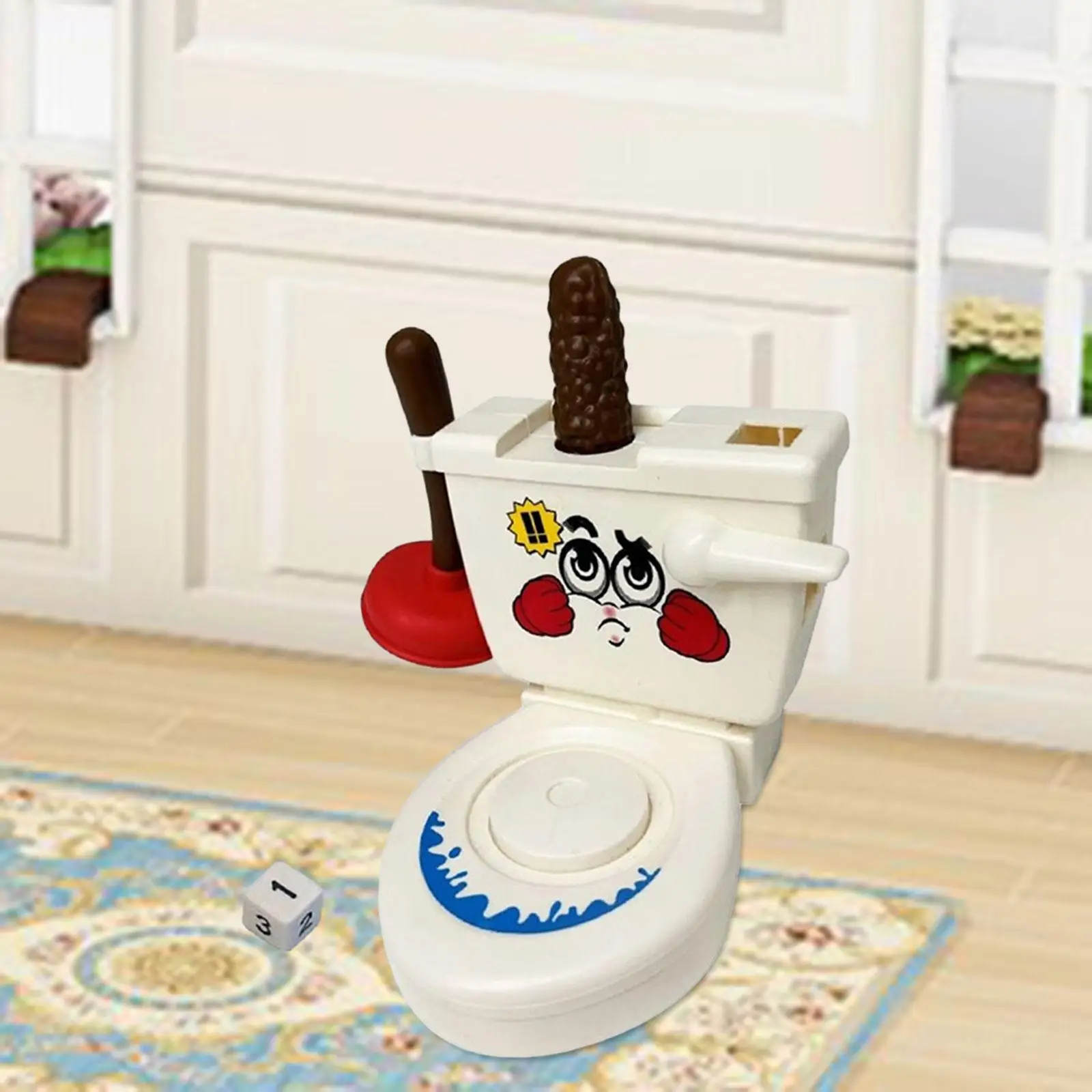 Stool Toilet Toy Party Funny Popping Out Toilet Game Toy Toilet Poop Toys for Girls Boys Todders Kid Children Birthday Gift