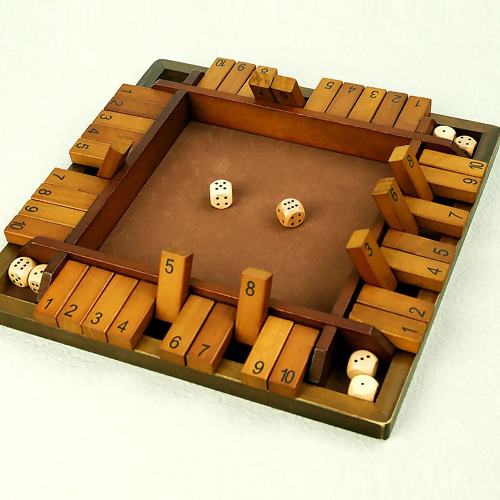 Shut The Box game Tabletop Version Games Parent Child Interactive Math Game Board Game for Indoor Family Pub party