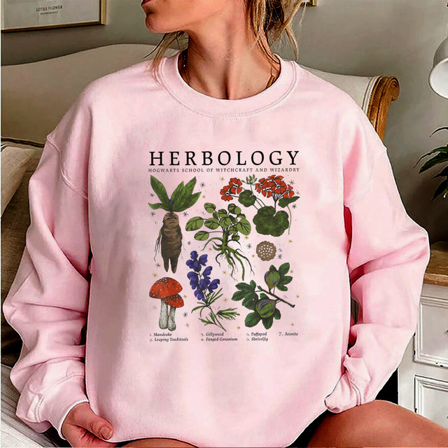 Herbology Plants Sweatshirt Magic Wizard Witchcraft School Hoodie Plants  Botanical Herbology Crewneck Sweatshirts Wizard Tops - AliExpress