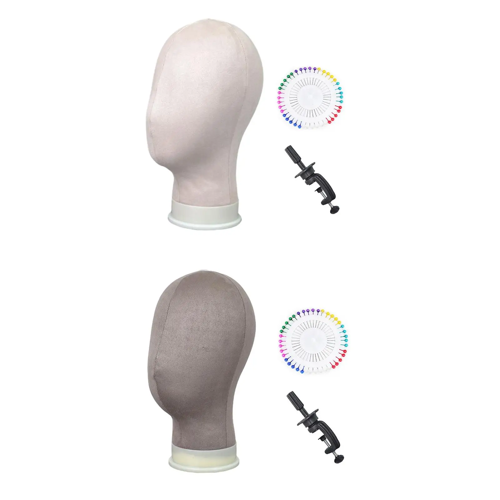 Professional Wig Head with Table Clamp Stand Salon Use Display Mannequin Head for Glasses Caps Making Wig Drying Styling