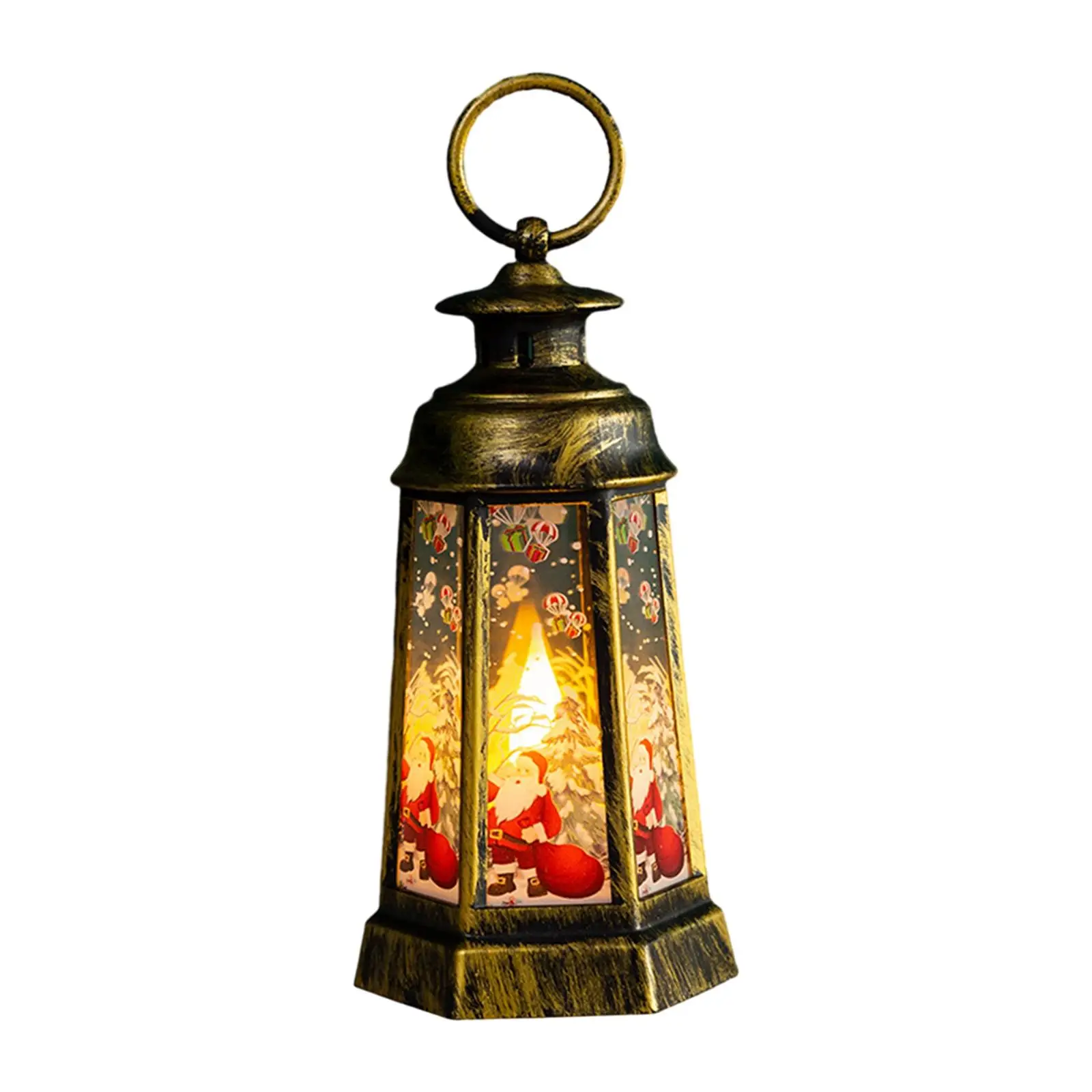 Christmas Lantern Nightlight Ornament Night Lamp for Garden Table Decoration