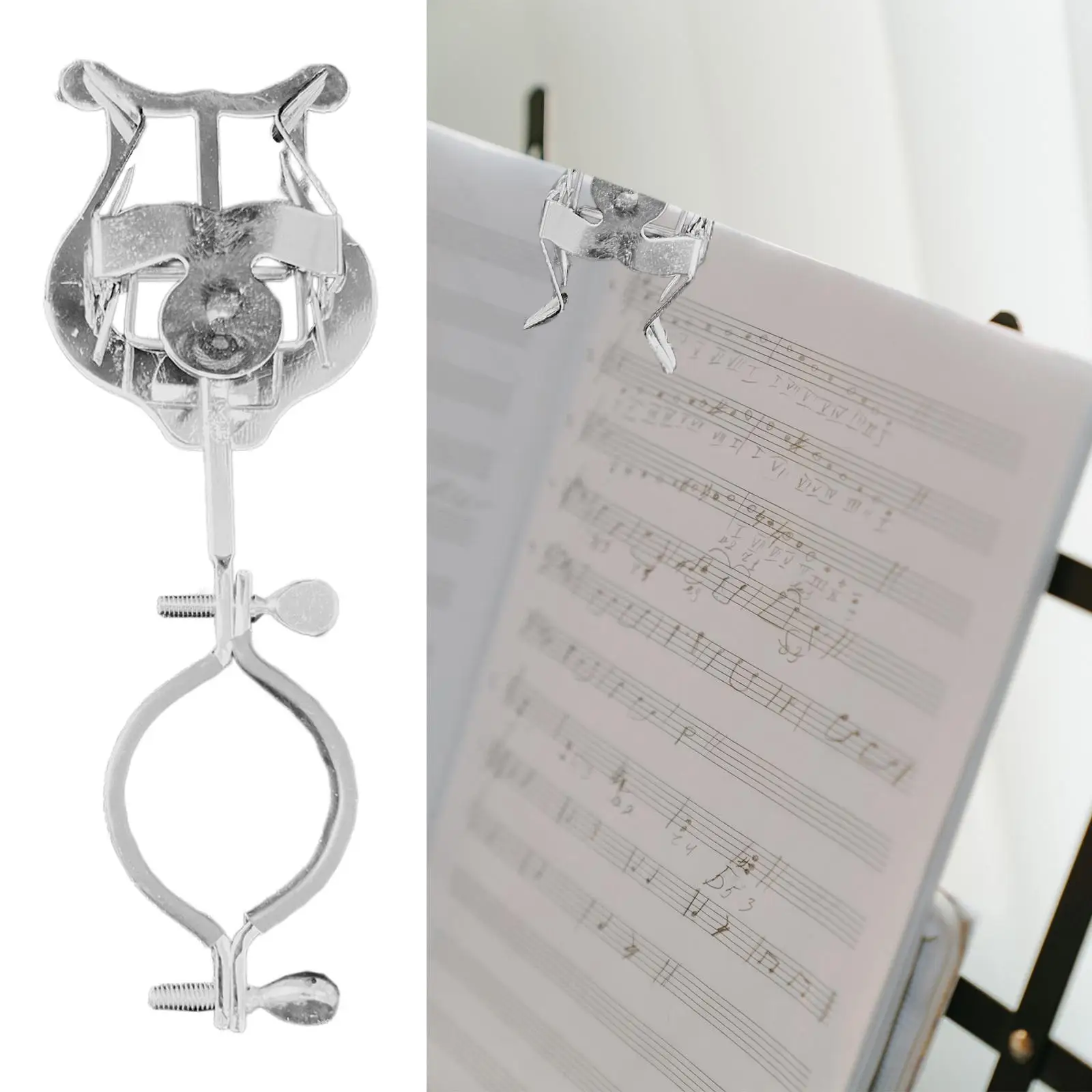 Music Sheet Clip Holder Sheet Music Stand Portable Wind Instrument Practicing Beginners Clarinet Music Clip Accessory Replaces