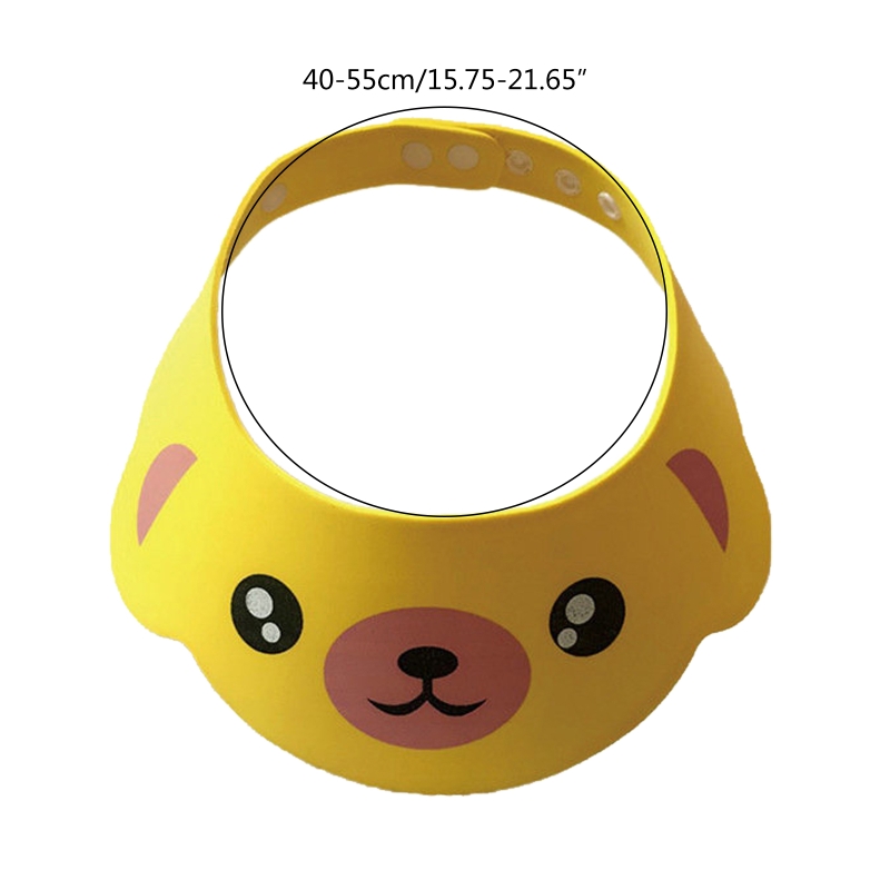 Visière De Bain Pour Enfants En Forme D'Ours - Ajustable 32-52 Cm - Protège Yeux Et Oreilles De L'Eau - 7