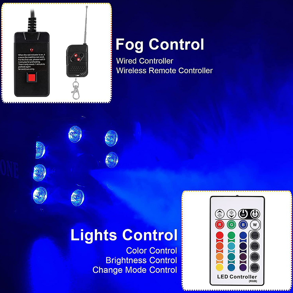 LED RGB Fog Machine, DJ Disco, Fogger