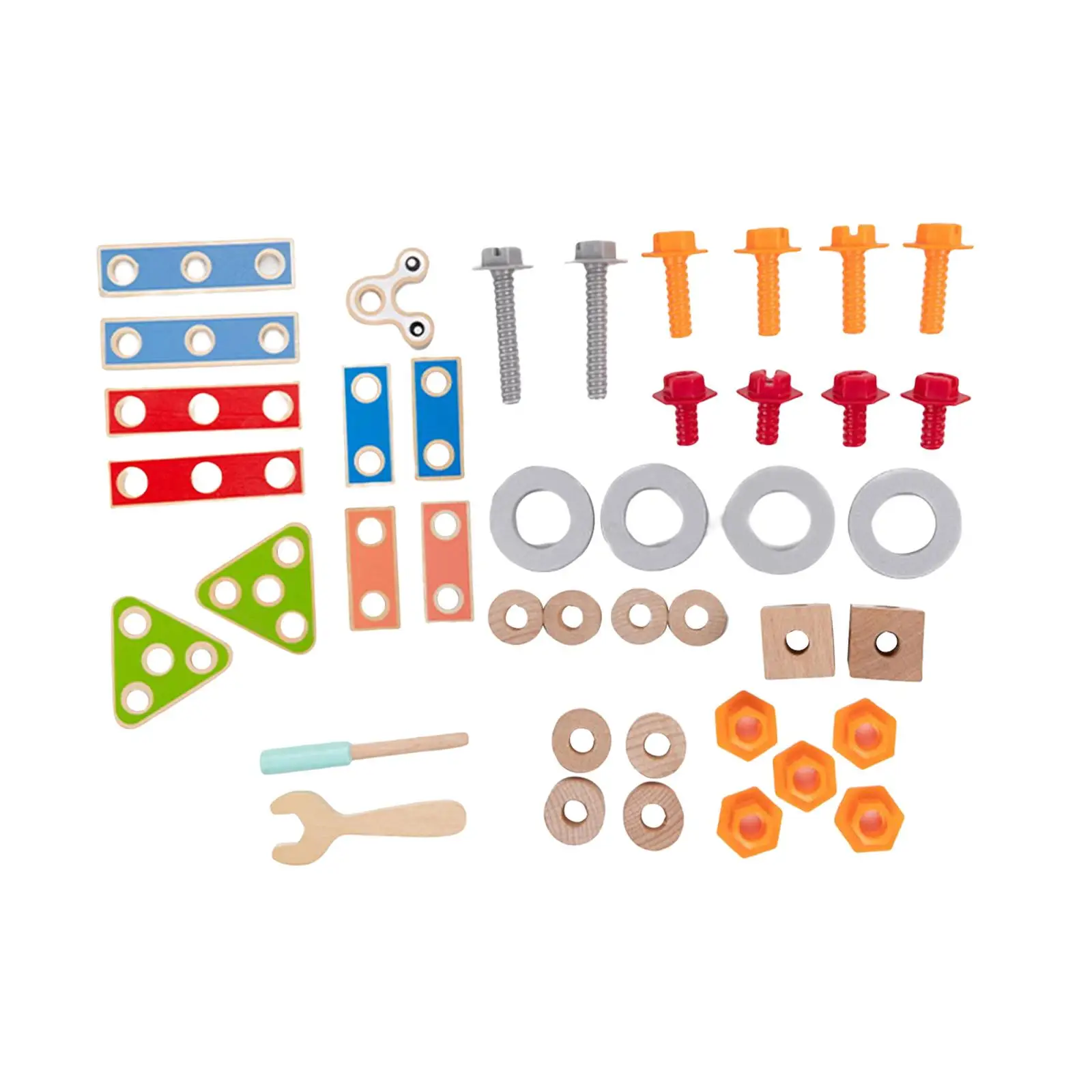 Wood Screw and Nut Set Uilding Blocks Construction Kit for Birthday Gift