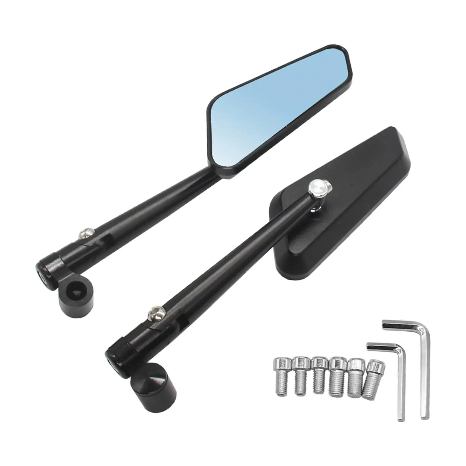 Motorcycle CNC Aluminum Rearview Mirrors Adjustable with Bolt 8mm 10mm Anti