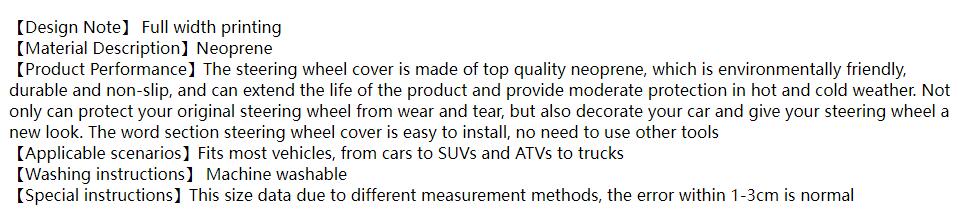 38cm Steering Wheel Covers Bandana Paisley Pattern Universal Braid On The Steering Wheel Cover Car-styling Car Accessories