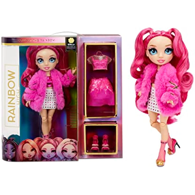 Qty 3 Rainbow High Stella Monroe Pink Fashion Doll with 2 Complete Mix deals & Match O