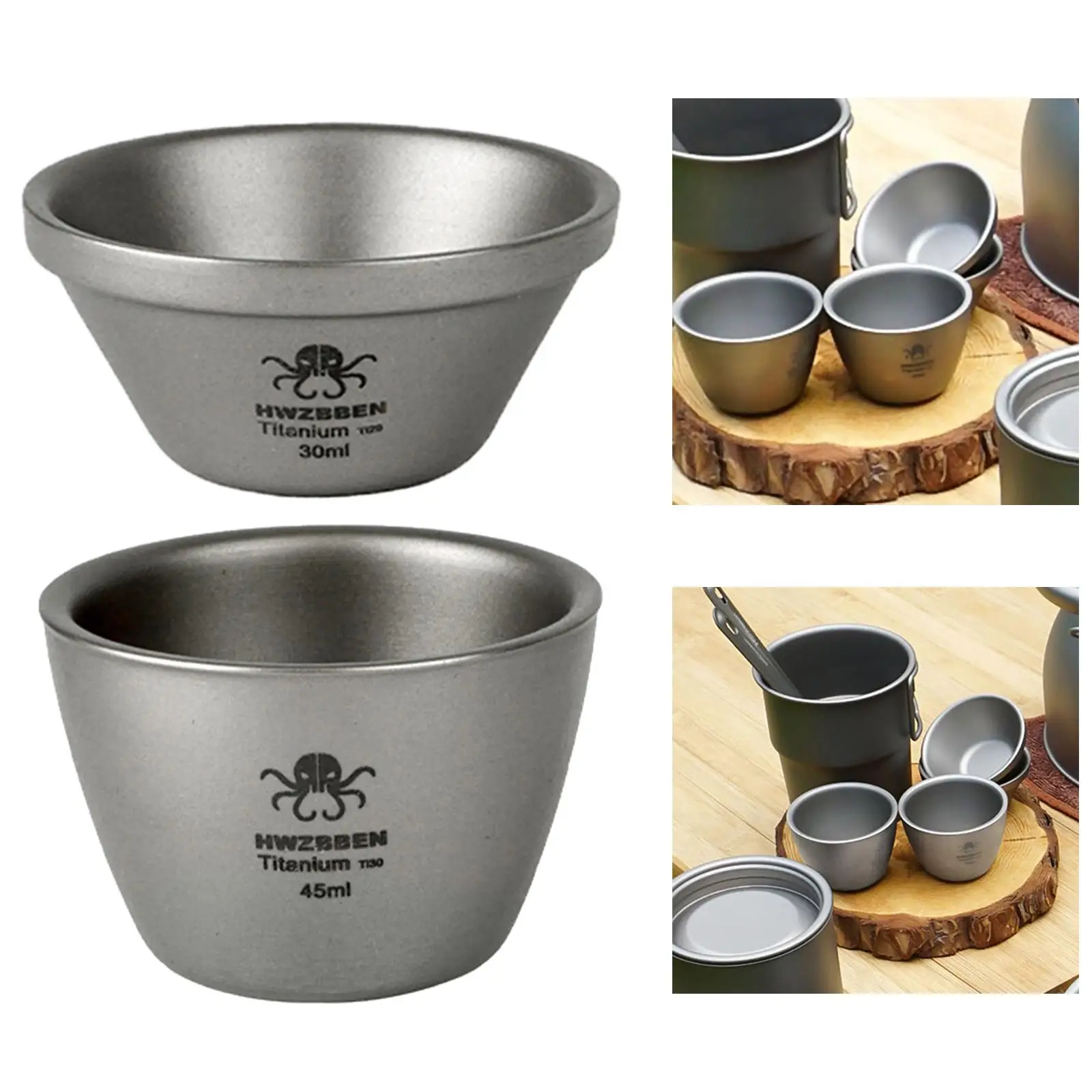 Mini Titanium Cup  Liquor Cup Coffee Cups Beer Cup Mug Heat Resistant Cookware Titanium for  Daily Use Hiking Water