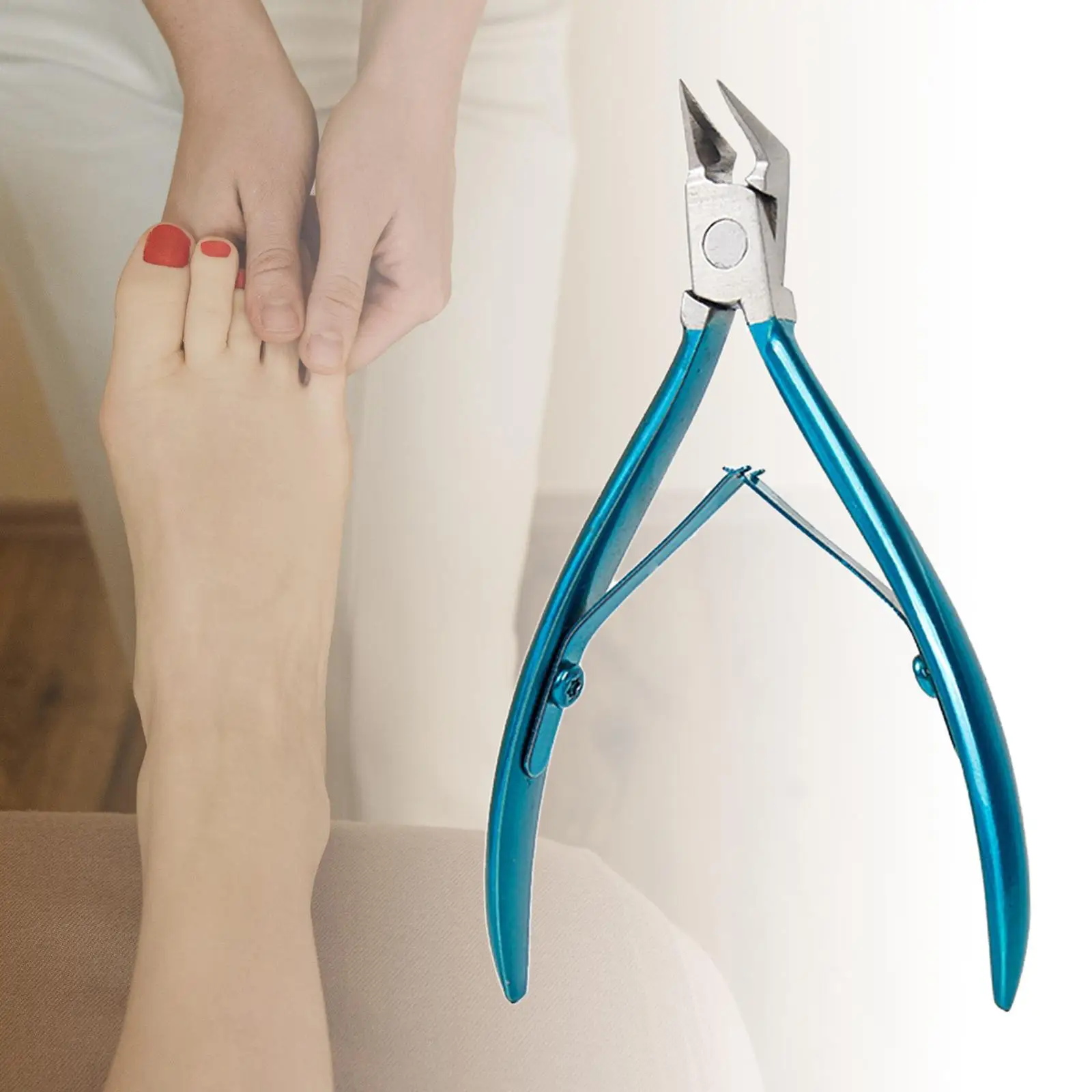 Lightweight Ingrown Toenail clippers Nonslip Handle Sharp Pointed Tip Toenails Cutter for SPA