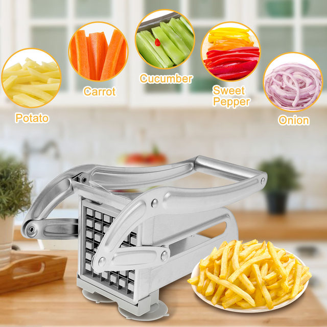 Vegetable Cutter Stainless Steel Manual Potato Slicer Cutter Potato Chips  Kitchen Gadgets Potato Slicer Machine Kitchen Tools - AliExpress