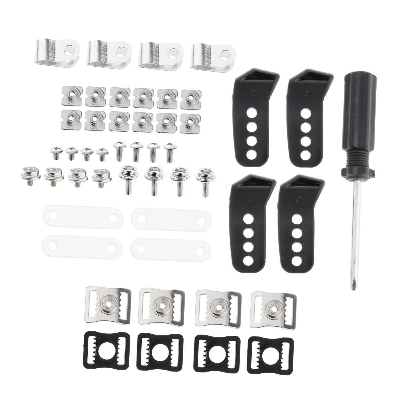 35Pcs Football Helmet Repair Kit Nuts R Clips Rubber Gaskets Repair Stainless Steel for Sports Baseball Youth Back up Hardwares