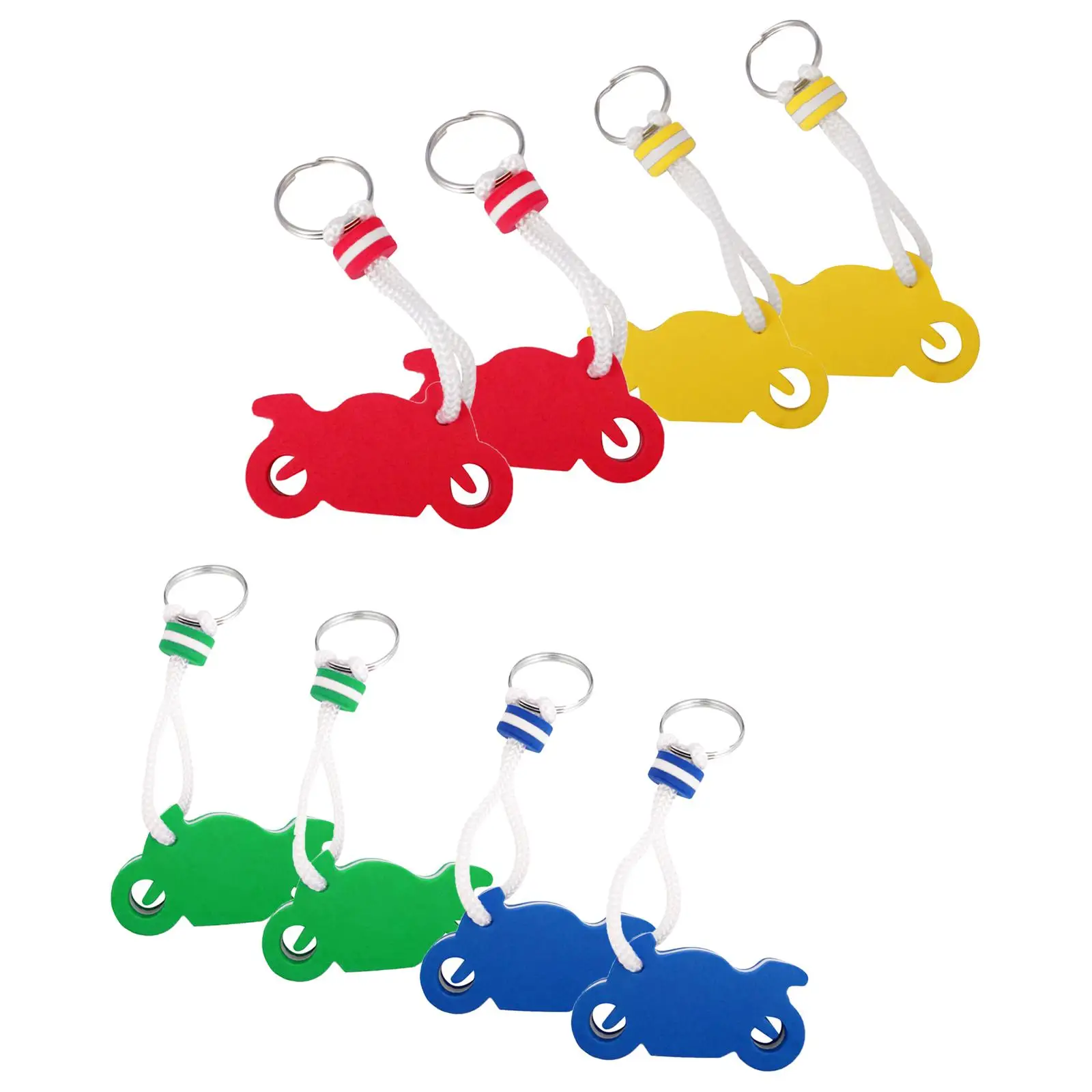 8x Lightweight Floating Motorcycle Keychain Float Buoyant  for Water Sports Canoe Sailing