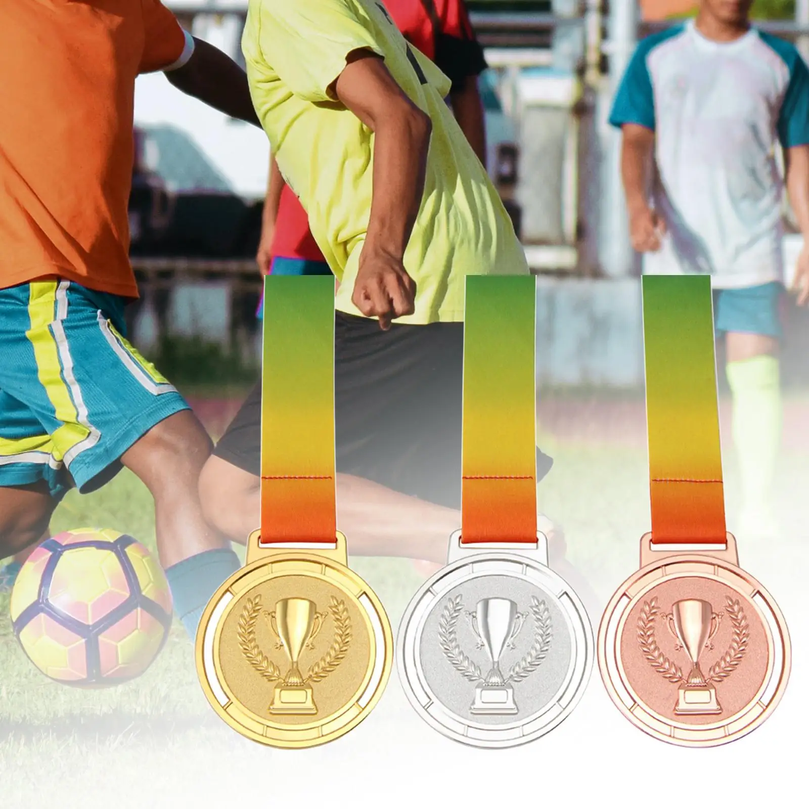 Round Winner Award Medals Soccer Football Medals for Sports Tournaments