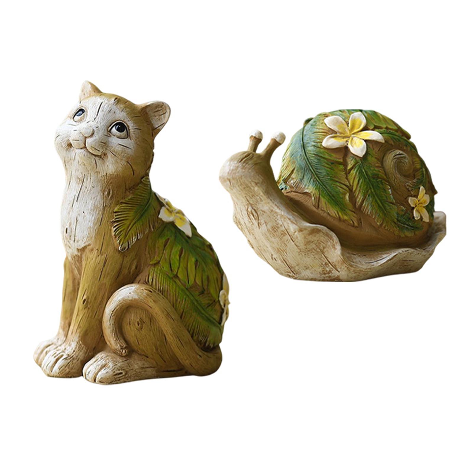 Resin Animal Statue Photo Props Decorative Crafts Miniature Ornament Sculpture for Garden Art Decor House Lawn Pond Porch