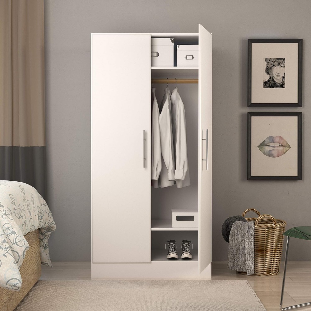 Title 6, Armoire Wardrobe Closet - White 32"W x 35"H x 2...