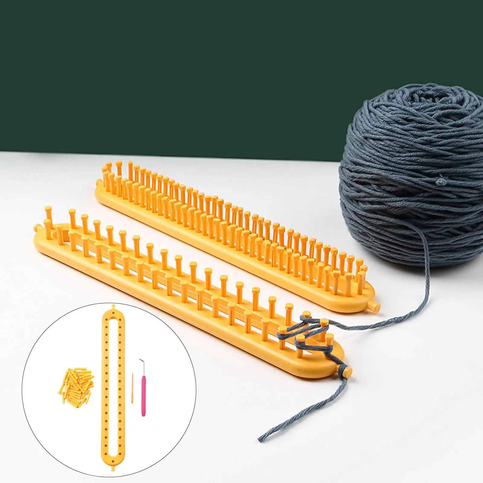 Knitting Loom Set DIY Machine Adjustable Crochet Knitter Flower Maker Tool Kit Craft Weaving Tools for Socking Sweater Scarf Hat
