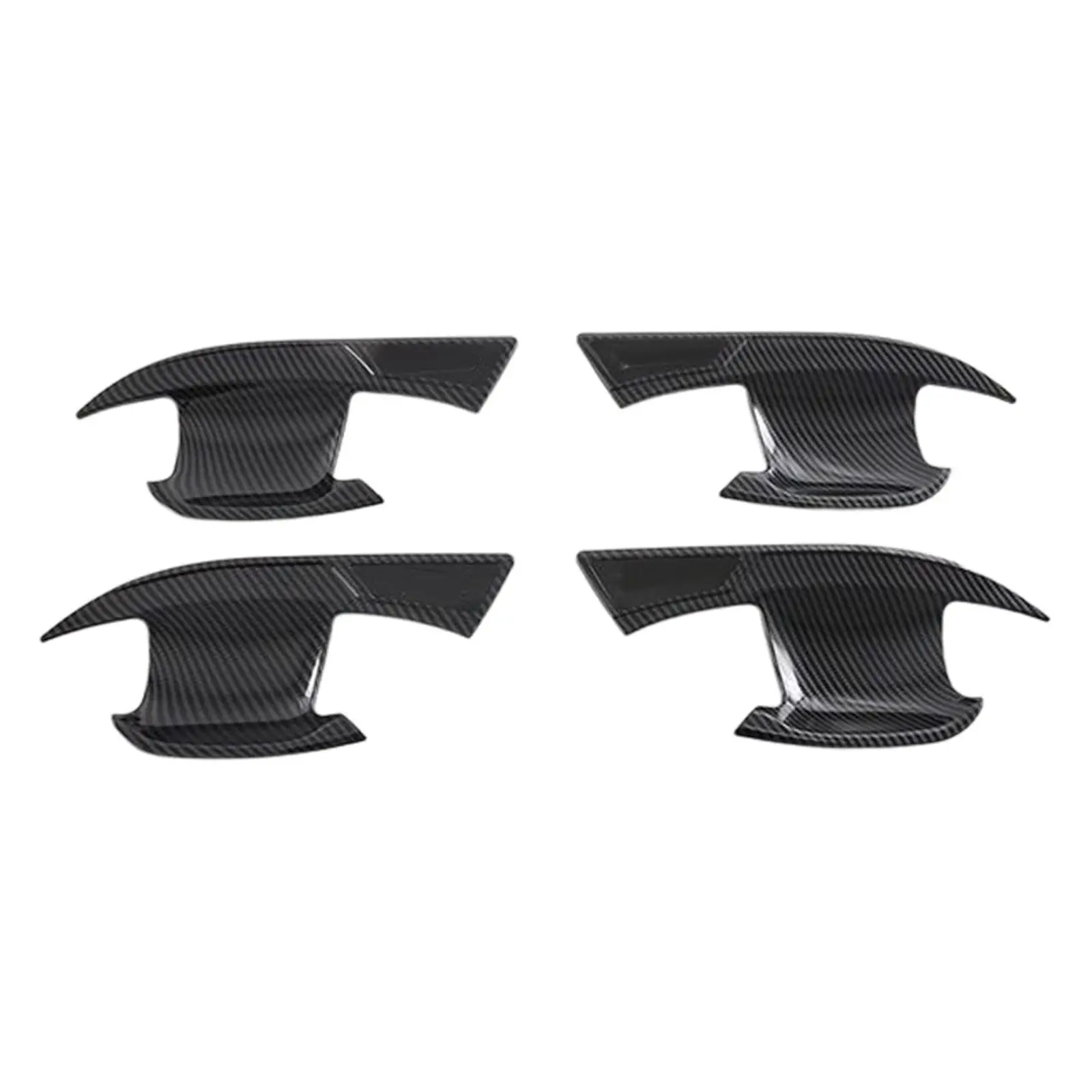 4x Car Door Bowl Handle Trim Stickers Auto Scratch Protection Cover Protective Film Carbon Fiber for Byd Yuan Plus 22
