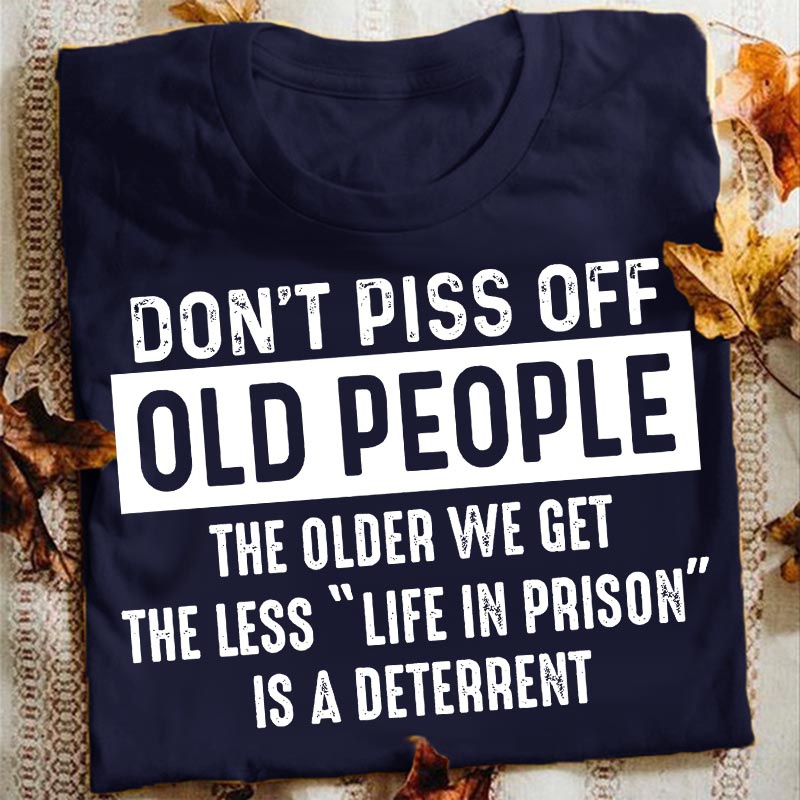 Verpiss alte Leute nicht lustige Männer Frauen Sommer T-Shirt lose kurz ärmel ige lässige Basic-Shirt o Hals T-Shirt für Männer Overs ize – Detail 4
