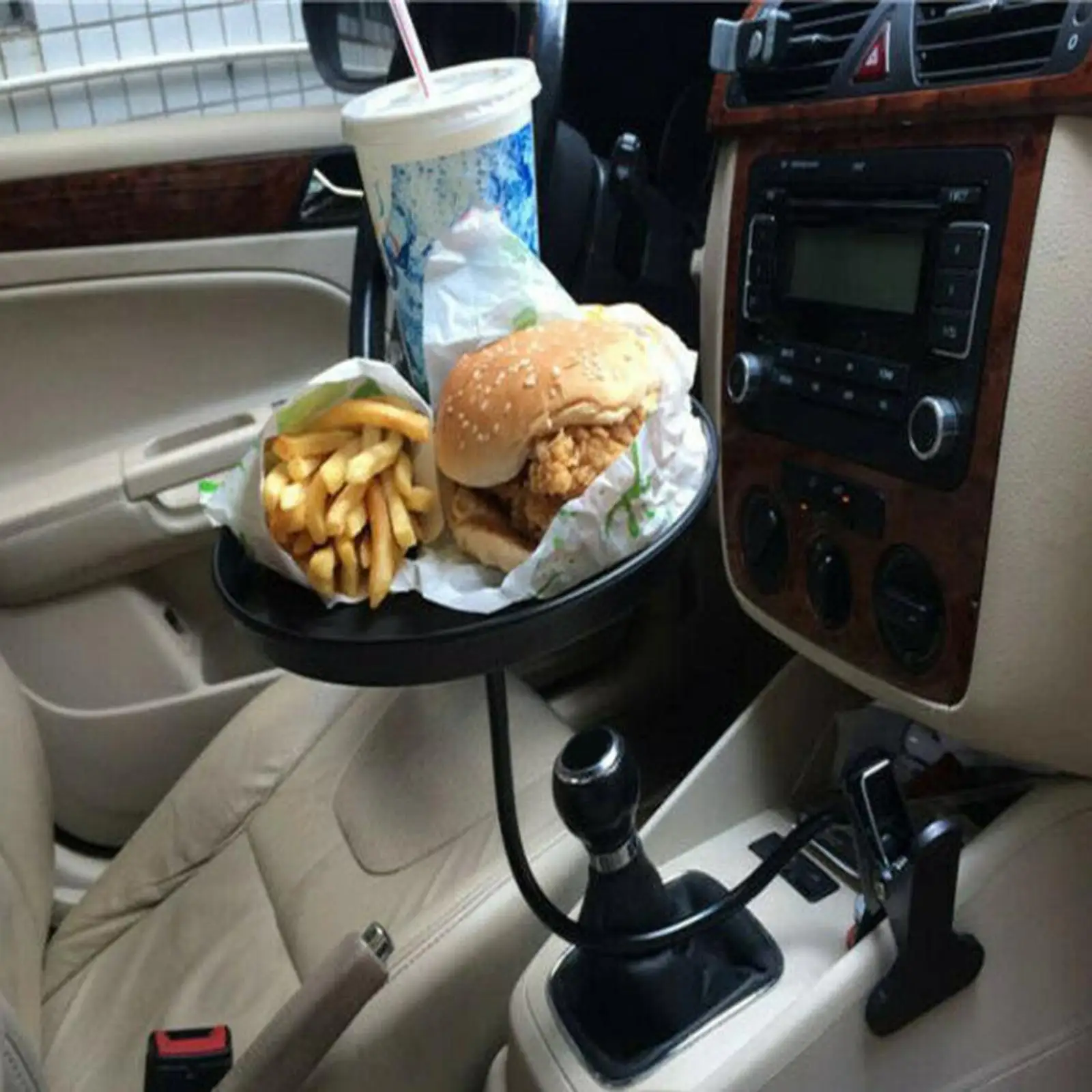 Car Bracket Food Tray Swivel Mount Holder Travel Food Drink Cup Coffee Table Stand Food Tray