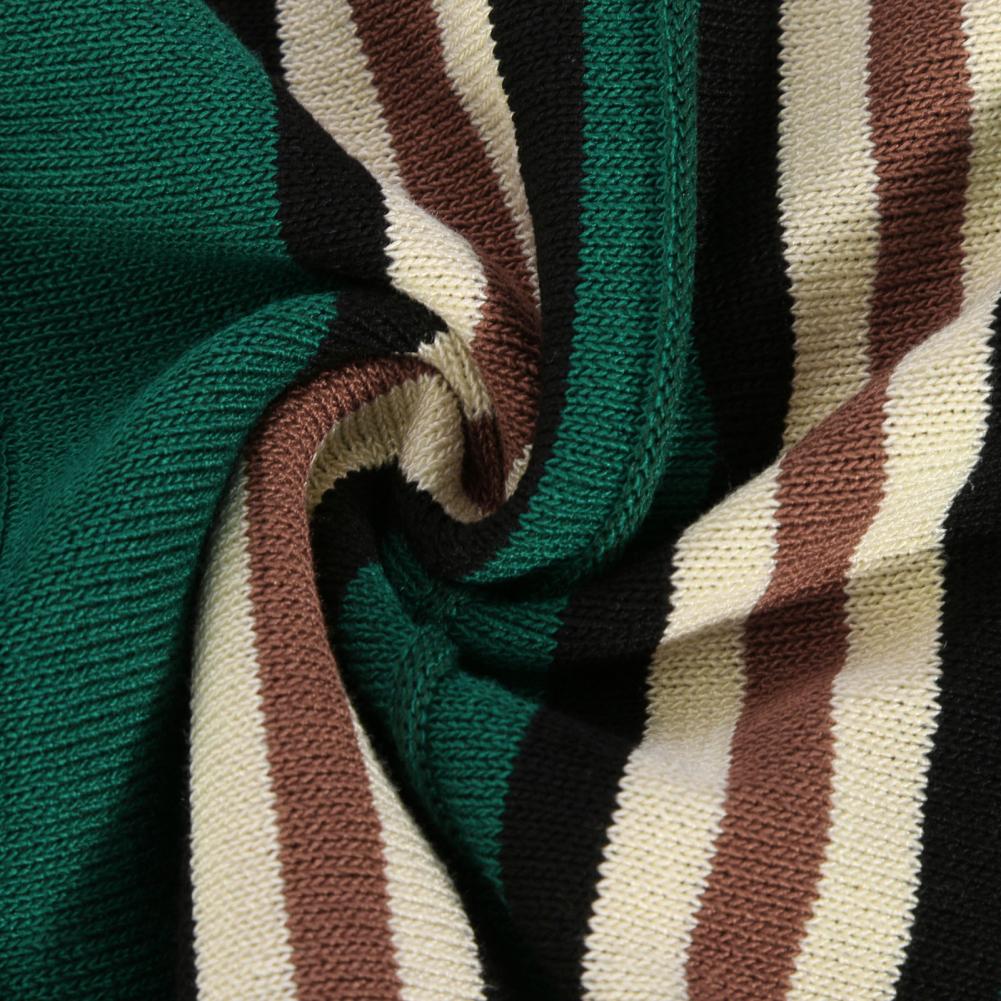 Men's Summer Knitted Shirt Contrast Color Single breasted Short Sleeve Stripe Print Knitted Summer Tops Male Clothes 21 S175515aa83524d9598d681dd8d4f2e94a