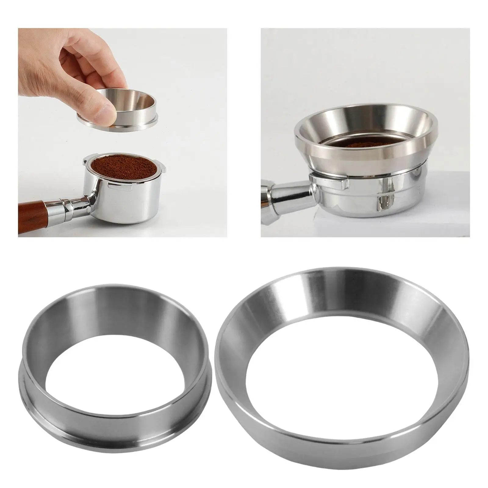 Coffee Dosing Ring Stainless Steel Lightweight for Most Coffee Machine Handles Easily Install Durable Coffee Maker Accessory
