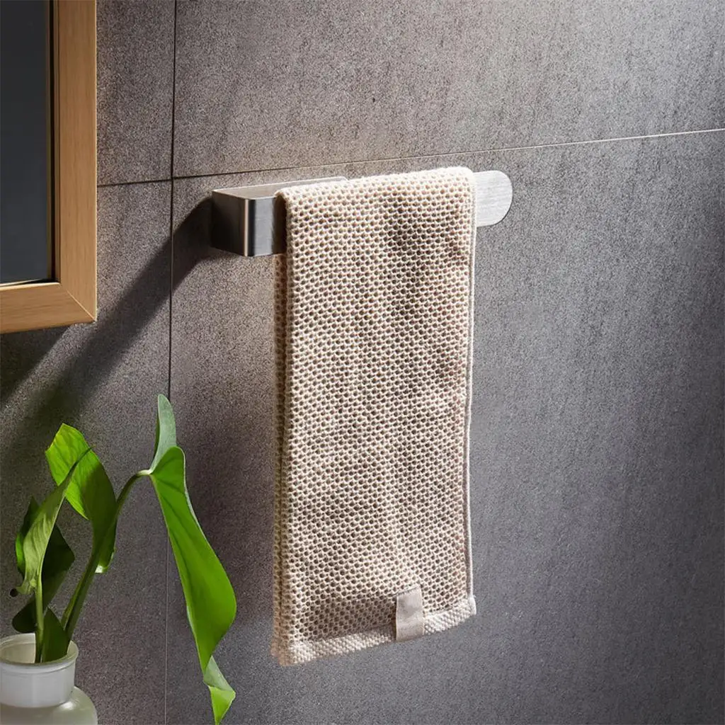 Self Adhesive Towel Rail Modern Towel Rack Towel Holder Bath Bathroom Hanger Self Adhesive Stainless Steel Kitchen Towel Rack