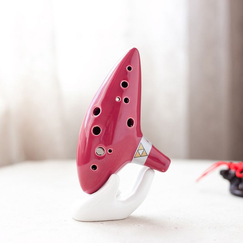 Description Picture 6 of item652D White Ceramic Ocarina Display Hand Stand Ocarina Ceramic Base Hand Finger Holder