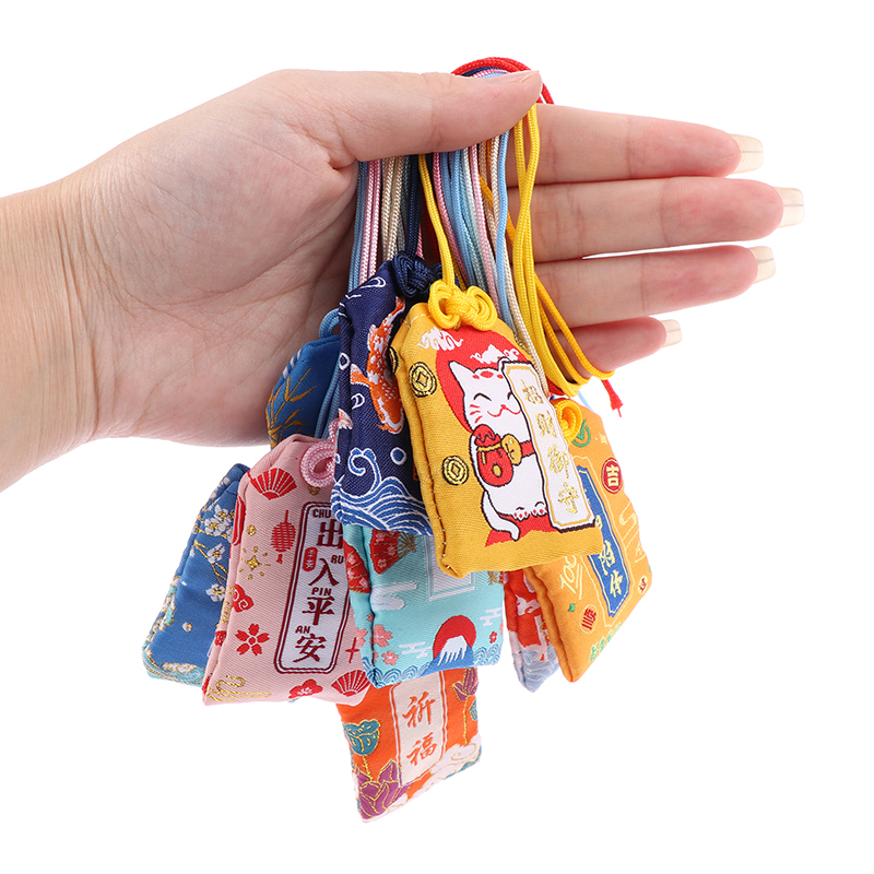 Geschenkanhänger für Kinder, neues klassisches japanisches Gebet, kaiserliches Amulett, Omamori, Glück, Erfolg, Arbeitsgott des Reichtums, kleine Segenstasche – Detail 10