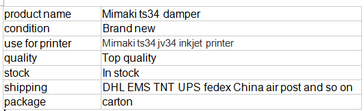 mimaki ts34 damper