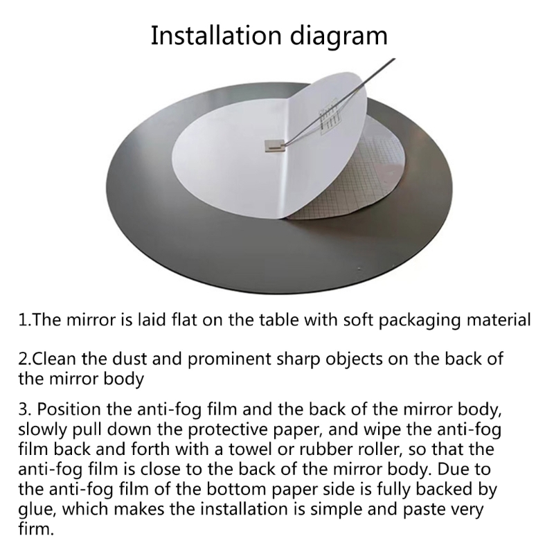 Filme de aquecimento anti-nevoeiro para banheiro, espelho